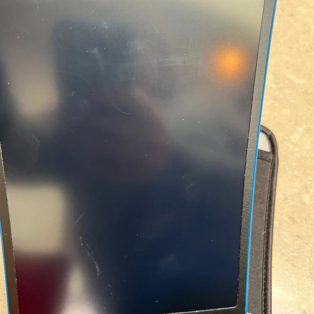 Boogie Board in Blue w/ Case: writes using fingernail & erases w touch of button